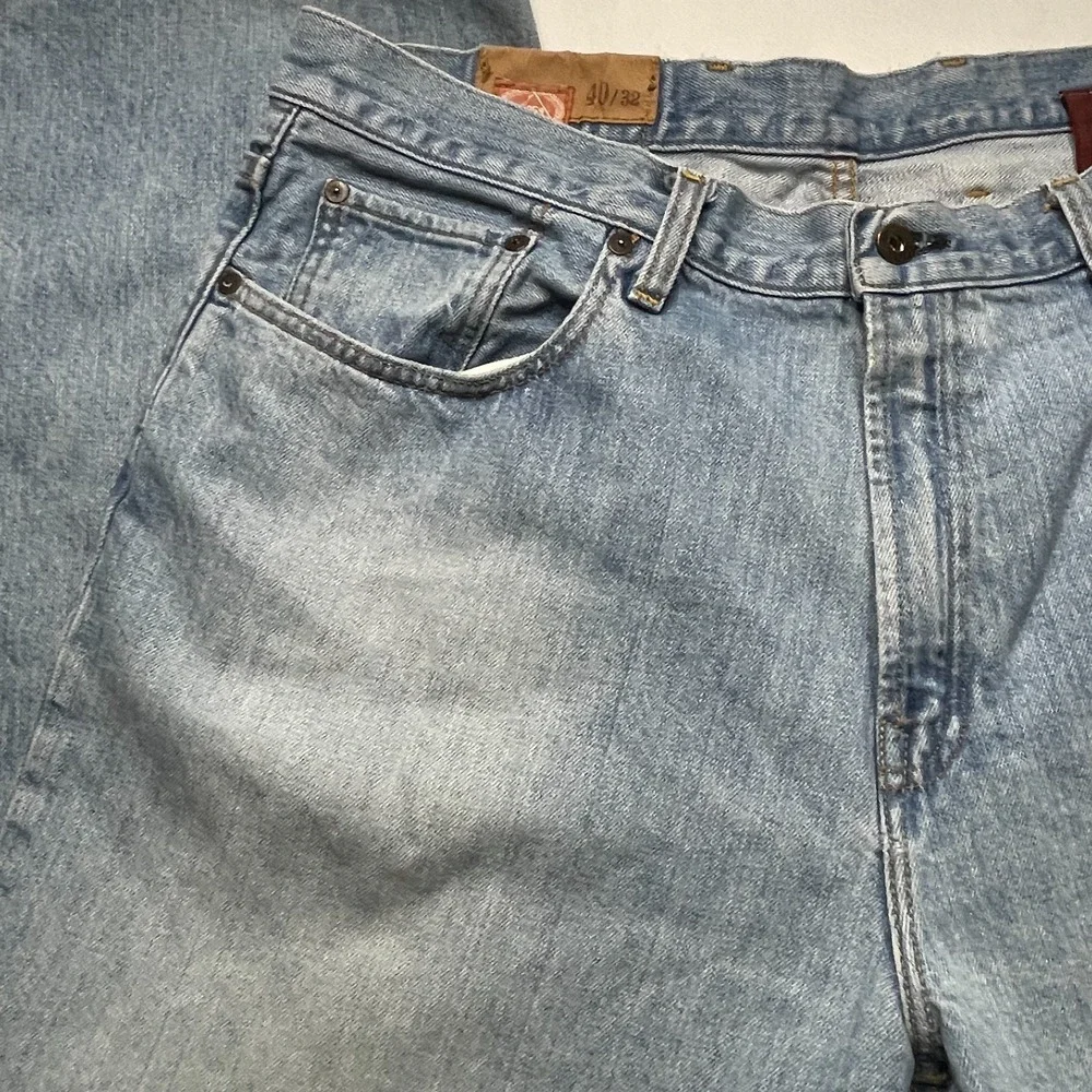 Gap 1969 Jeans Mens 40x32 Easy Fit Light Wash Straight Leg Denim Relaxed Bootcut